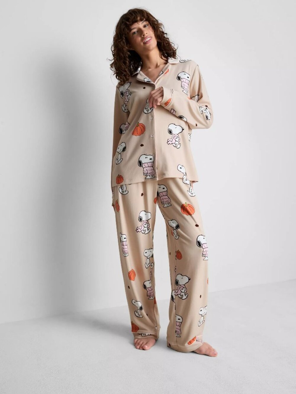 primark Snoopy Mink-Like Graphic Boyfriend Pajamas Size Small